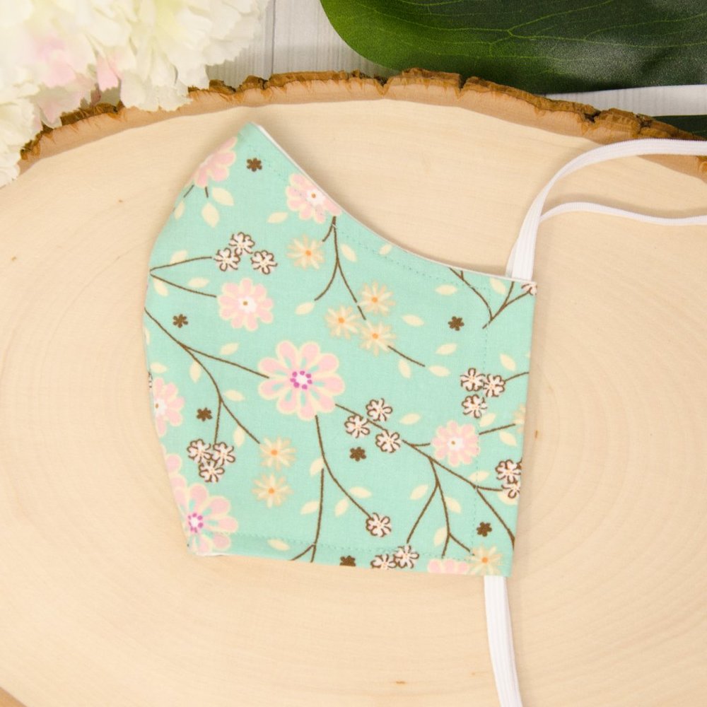 Spring Flowers Reusable Cloth Face Mask for Adults & Kids